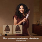 Antes y después con boquilla difusora del Dreame AirStyle Pro HI: rizos naturales con más definición y volumen - Ferretería La Palma - 1850006