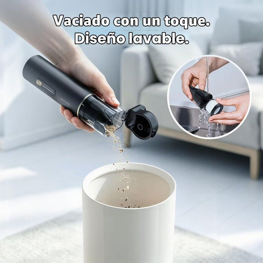 Vaciado con un toque y filtro lavable de la aspiradora Dreame VBP20-B para mantenimiento fácil - Ferretería La Palma - 1850168