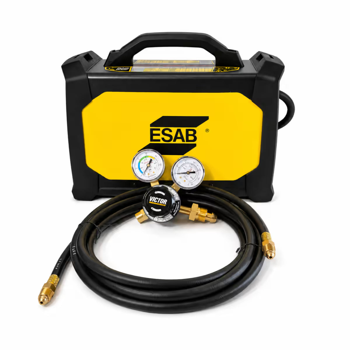 Regulador de gas Victor con manómetros y manguera incluidos en kit soldadora ESAB Rogue ET201iP PRO - Ferretería La Palma - 1430095