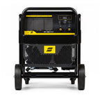 Vista frontal de soldadora generador ESAB Ruffian ES150G EDW con tomas eléctricas, pantalla digital y perilla de fuerza de arco - Ferretería La Palma - 1430055