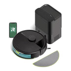 Robot aspiradora y trapeadora iRobot Roomba 105 Combo negro con base AutoEmpty, app Roomba Home y mopa de microfibra - Ferretería La Palma - 1610207