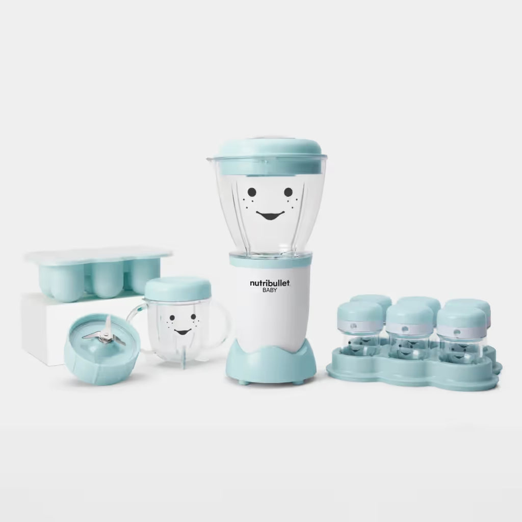 Procesador de papillas Nutribullet Baby de 200W con juego de vasos de almacenamiento con fechador y bandeja de congelación - Ferretería La Palma - 1690012