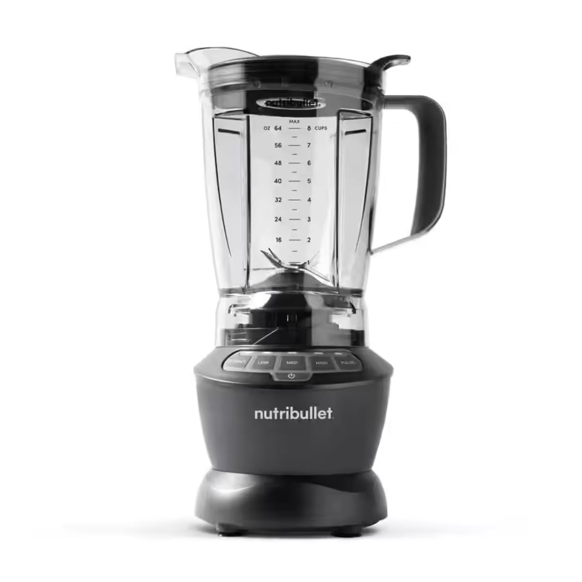 Licuadora Nutribullet Blender Combo 1200W mostrando a detalle la jarra de 1.8 litros vacía con marcas de medición graduadas sobre fondo blanco - Ferretería La Palma - 1690005