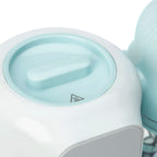 Primer plano de la tapa de seguridad del depósito de agua de la Nutribullet Baby Steam y Blend con indicador de advertencia de calor - Ferretería La Palma - 1690018