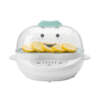 Vaporera y esterilizadora Nutribullet Turbo Baby de 900W con tapa transparente con diseño de carita sonriente y rebanadas de calabacín amarillo - Ferretería La Palma - 1690014