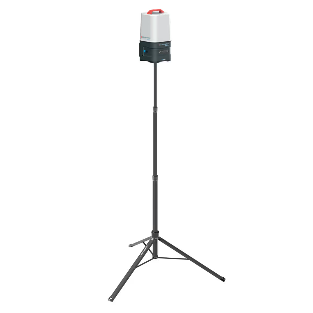 Reflector industrial LED Scangrip AREA 10 CONNECT montado sobre un trípode extensible de tres patas sobre fondo blanco - Ferretería La Palma - 1870011