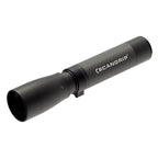 Vista en perspectiva de la linterna de mano LED Scangrip FLASH 600 R mostrando su cabezal extendido para regular el enfoque sobre fondo blanco - Ferretería La Palma - 1870006