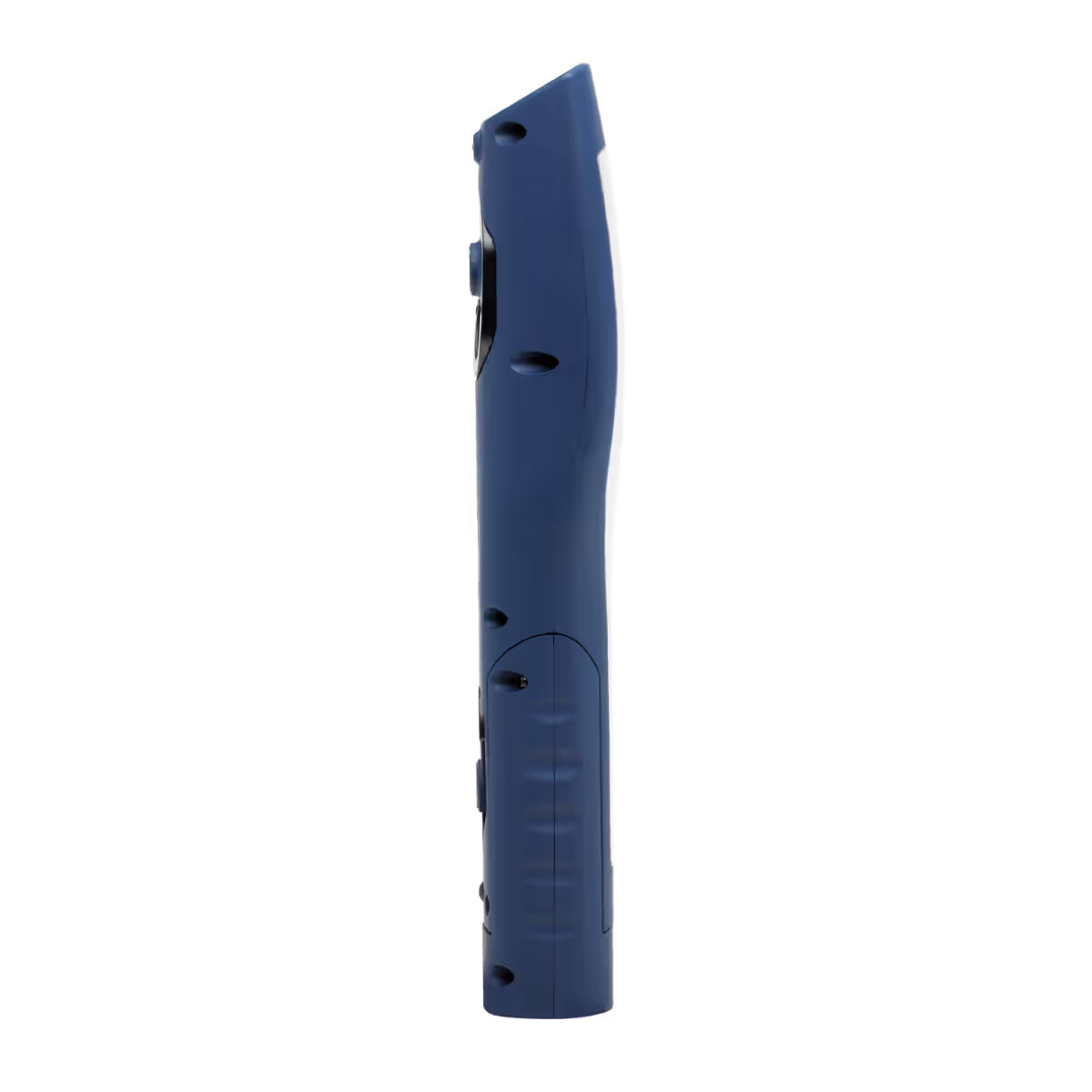 Vista de perfil lateral de la lámpara de mano LED recargable Scangrip MAG mostrando su grosor y diseño ergonómico sobre fondo blanco - Ferretería La Palma - 1870000