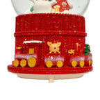 Primer plano de la base con tren y vagones con reno, regalos y arbol decorado de la bola de nieve  navideña Starlights Muñeco de Nieve - Ferretería La Palma - 1800001
