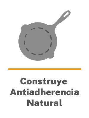 Icono que muestra la capasidad de los utensilios victoria para construir antiadherencia natural - disponibles en Ferretería La Palma Guatemala
