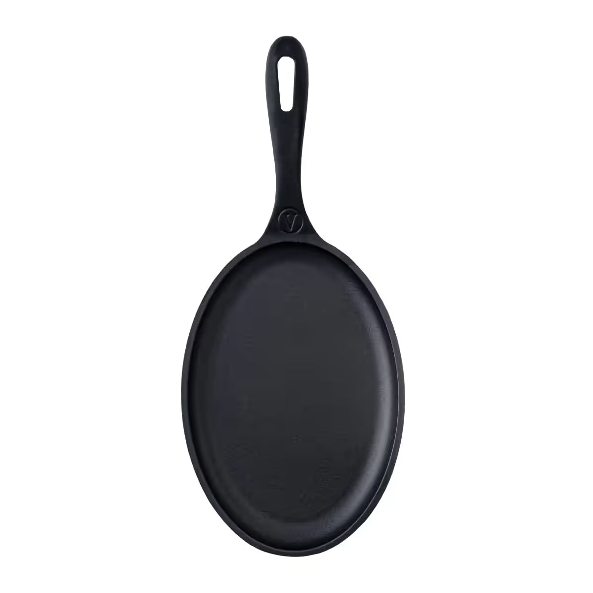 Sartén para fajitas Victoria de 24cm en hierro fundido curado con diseño ovalado y mango largo ergonómico - Ferretería La Palma - 1050060
