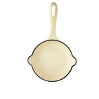 Sartén Victoria White Sable de 14cm en hierro fundido esmaltado beige con mango largo y vertederos laterales - Ferretería La Palma - 1050144