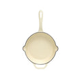 Sartén Victoria White Sable de 23 cm en hierro fundido esmaltado beige con mango largo y asa auxiliar - Ferretería La Palma - 1050143