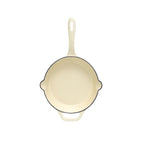 Sartén Victoria White Sable de 23 cm en hierro fundido esmaltado beige con mango largo y asa auxiliar - Ferretería La Palma - 1050143