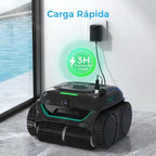 Infografía de carga rápida del Robot limpiafondos Wybot C2 Vision, destacando un tiempo de carga completa de solo 3 horas para un uso eficiente y constante - Ferretería La Palma - 188002